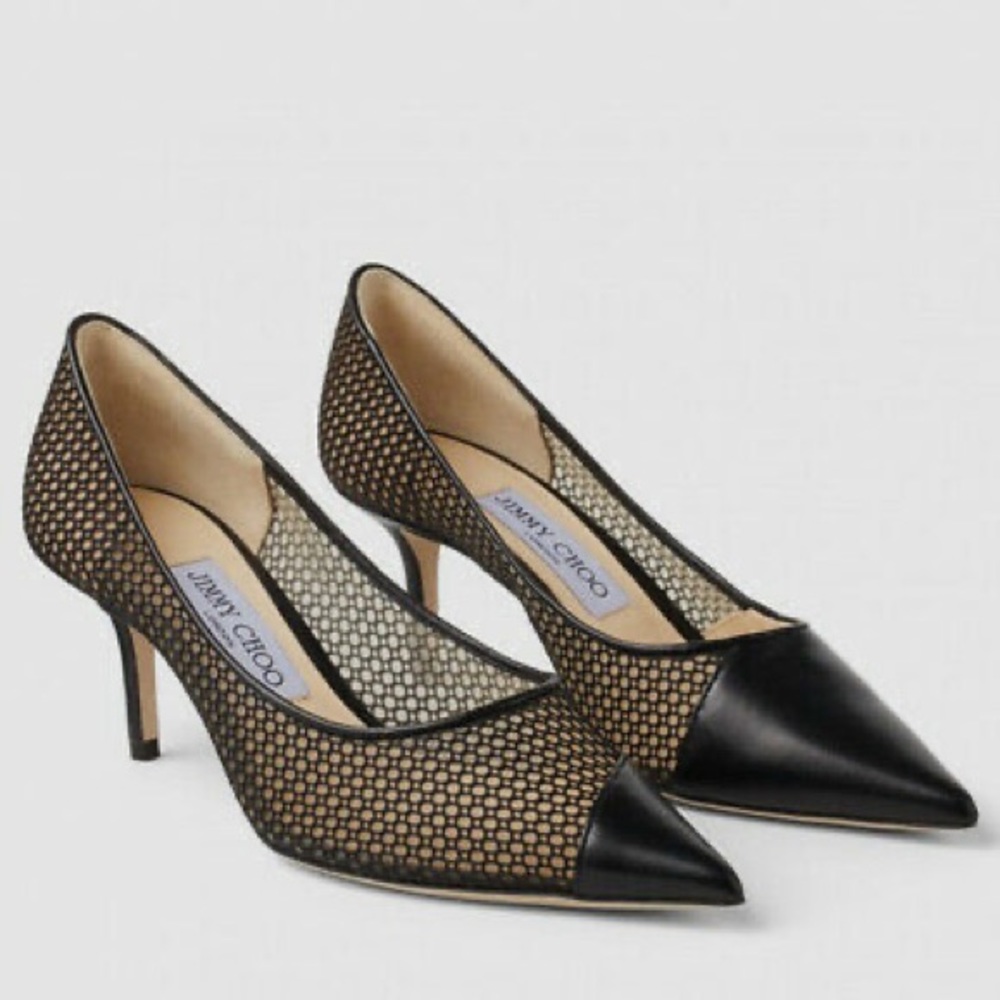 Jimmy Choo 
Love 85 Honeycomb Net Heels